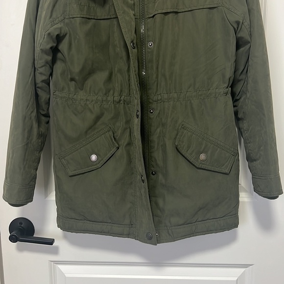 Abercrombie Kids Forest Green Ultimate Parka w/faux Fur size 11/12 - Picture 3 of 12